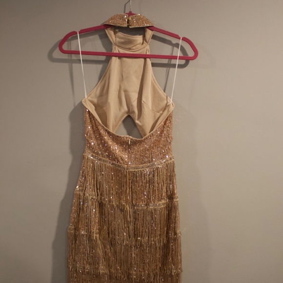 Sequin Flapper Dress - halter top - Picture 4 of 4